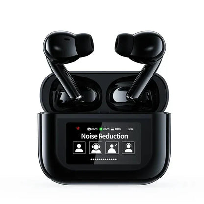 A9 Pro Touchscreen LED Earbuds – ANC Wireless Earbuds with Smart Display & 48H Battery