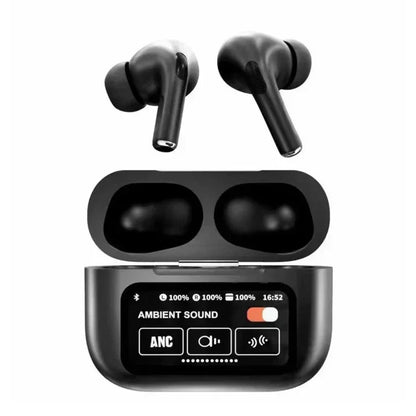 A9 Pro Touchscreen LED Earbuds – ANC Wireless Earbuds with Smart Display & 48H Battery