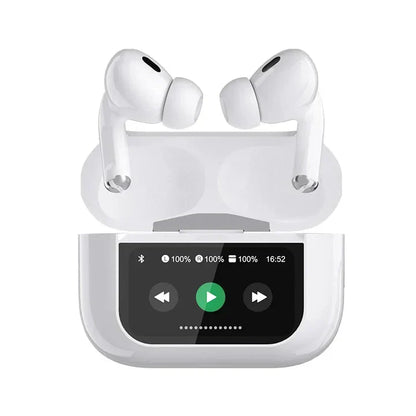 A9 Pro Touchscreen LED Earbuds – ANC Wireless Earbuds with Smart Display & 48H Battery