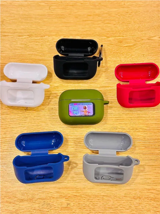 Silicone AirPods Case with Keychain – Shockproof Cover