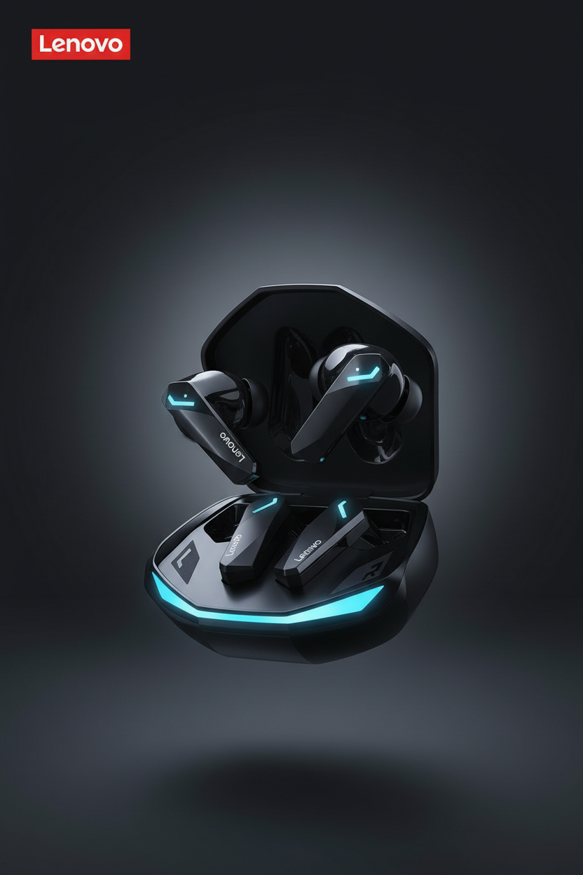 Lenovo Gaming Earbuds - Premium Dark Style